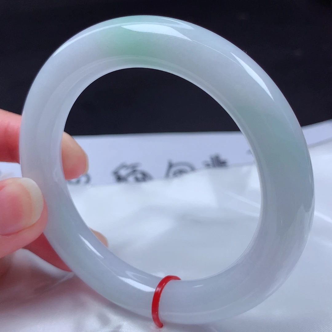 翡翠未镶嵌手镯56圆条p60071