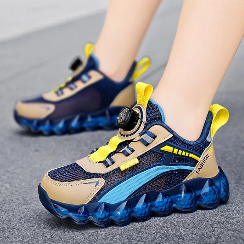 科比断码男童鞋子夏季2025款儿童网面透气单网鞋中大童运动老爹鞋