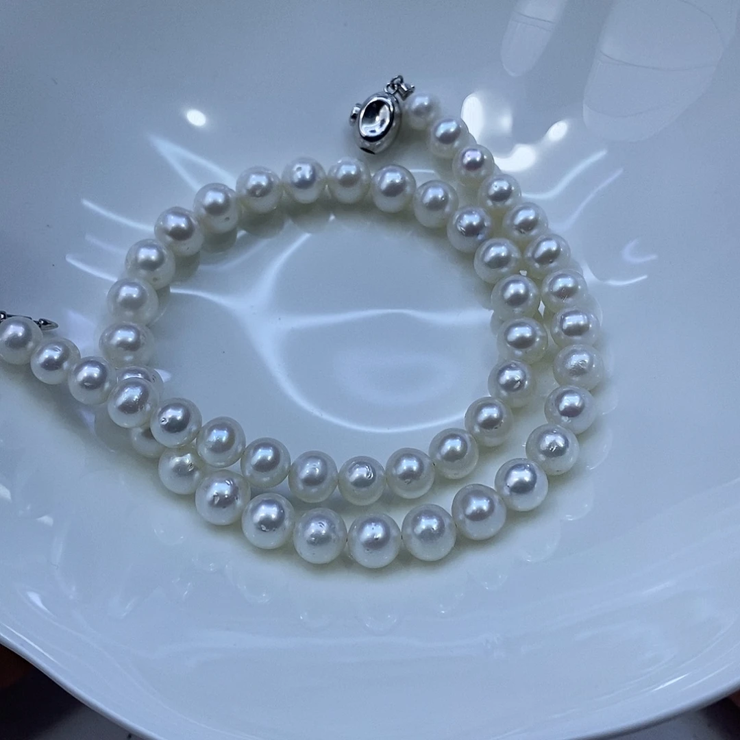 海水珍珠银S925镶嵌颈饰