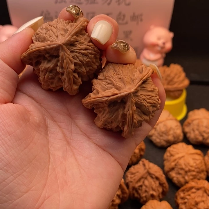 文玩核桃把件文玩核桃把件42全品盘山人字奔