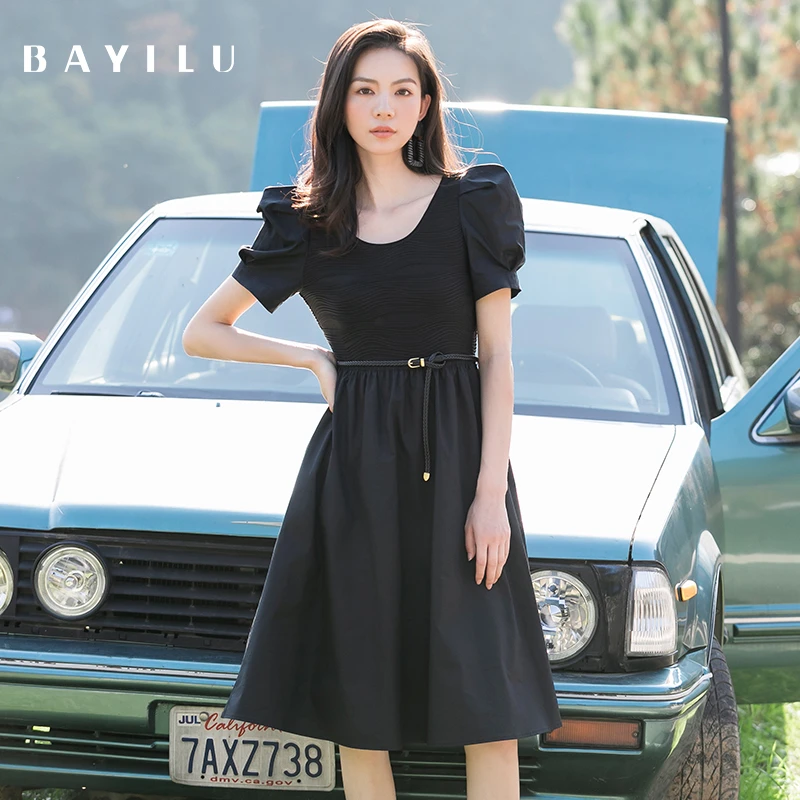 【小铃铛】芭依璐女装夏季新款时尚连衣裙86L7587