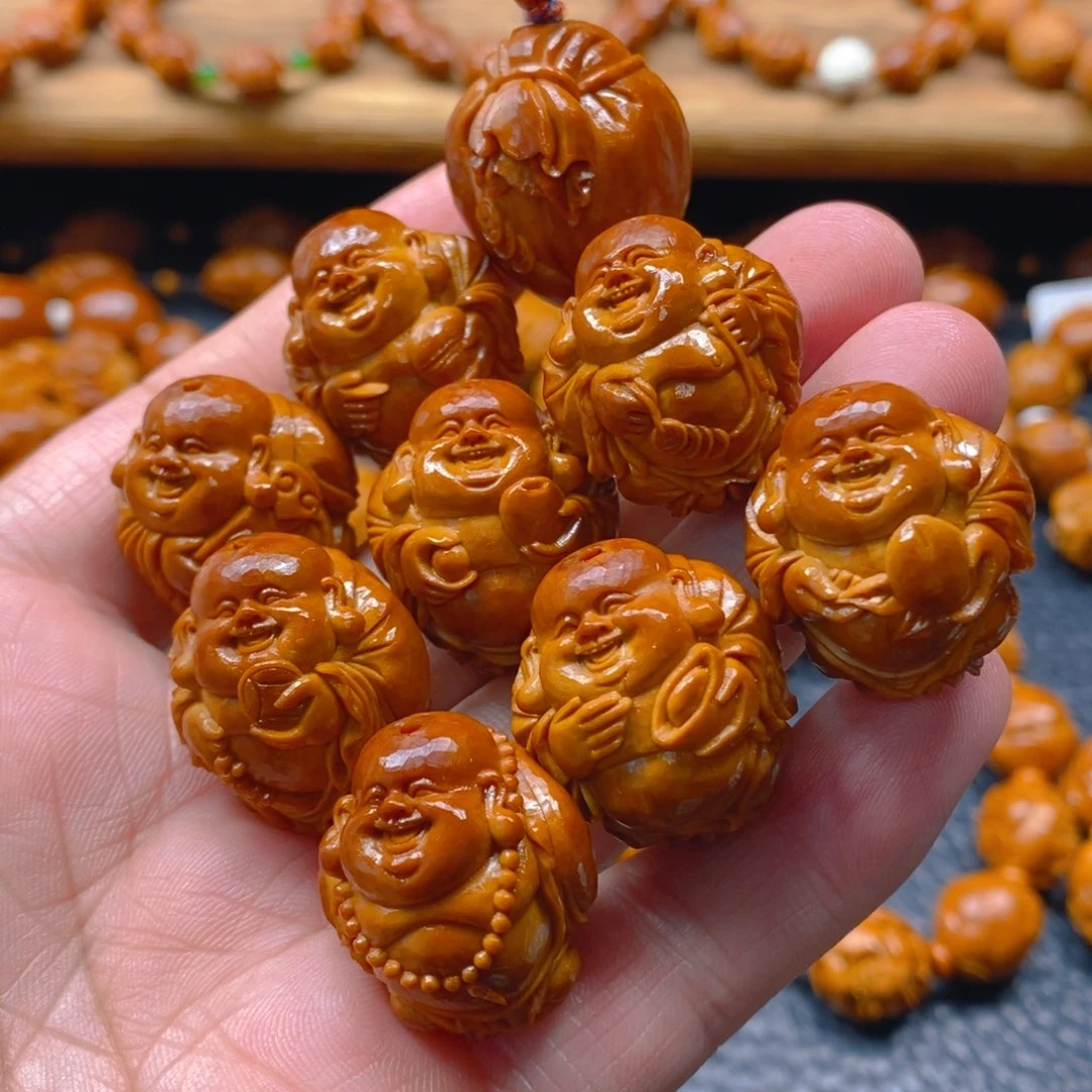 手串/手链橄榄核许静健2.3钻石面，八宝弥勒