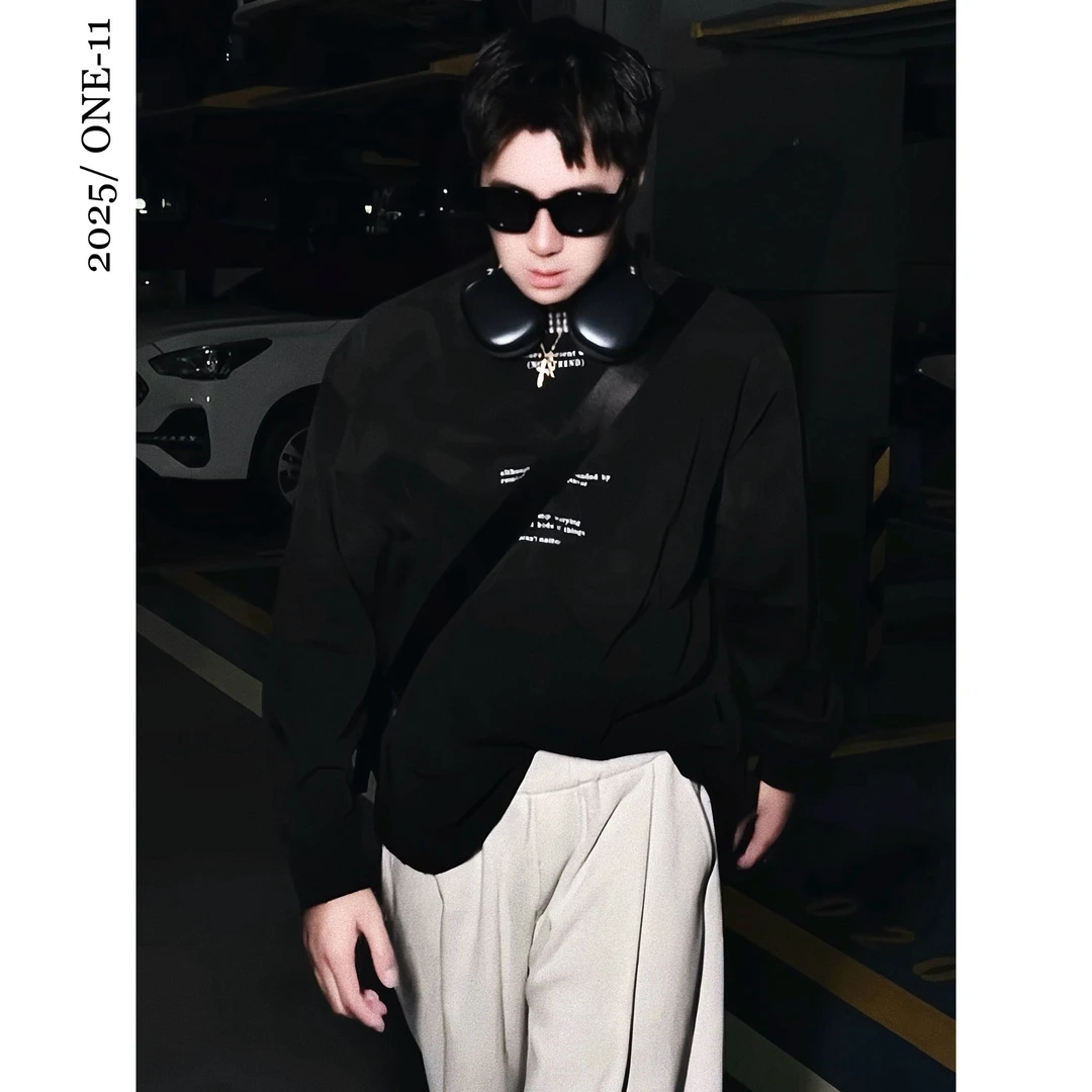 秋冬季新款ins风潮宽松重磅休闲百搭T恤潮流美式印花短长袖小领口