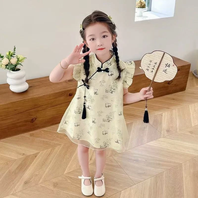 萌一家国风裙链接洋气女童裙子女孩中国风