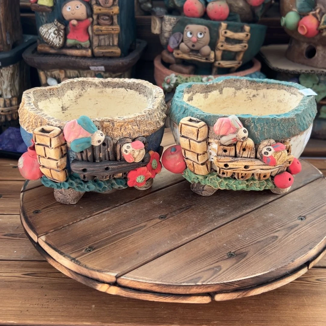 红陶嘻哈多肉花盆