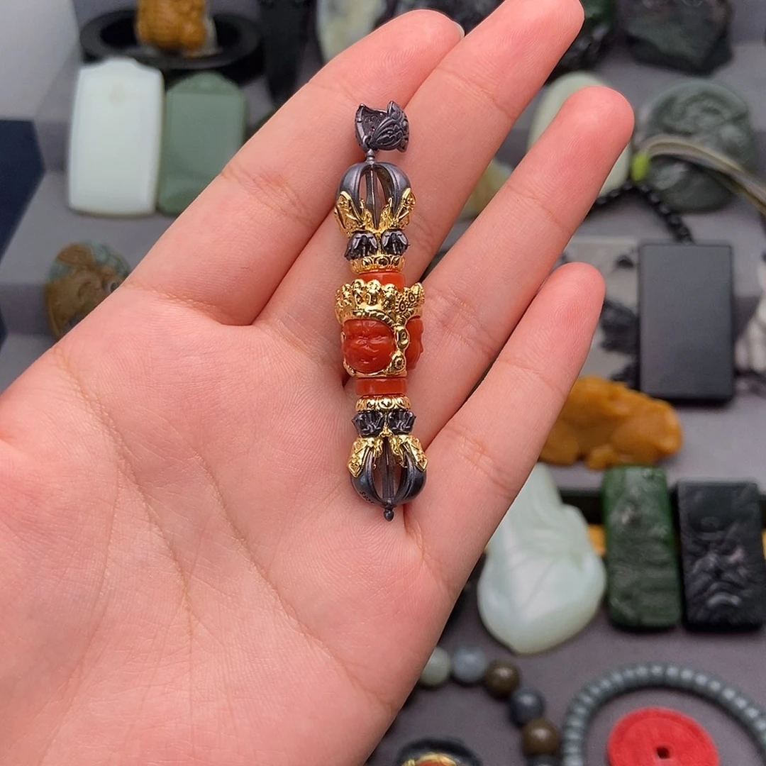 南红玛瑙银S925镶嵌颈饰發**宝