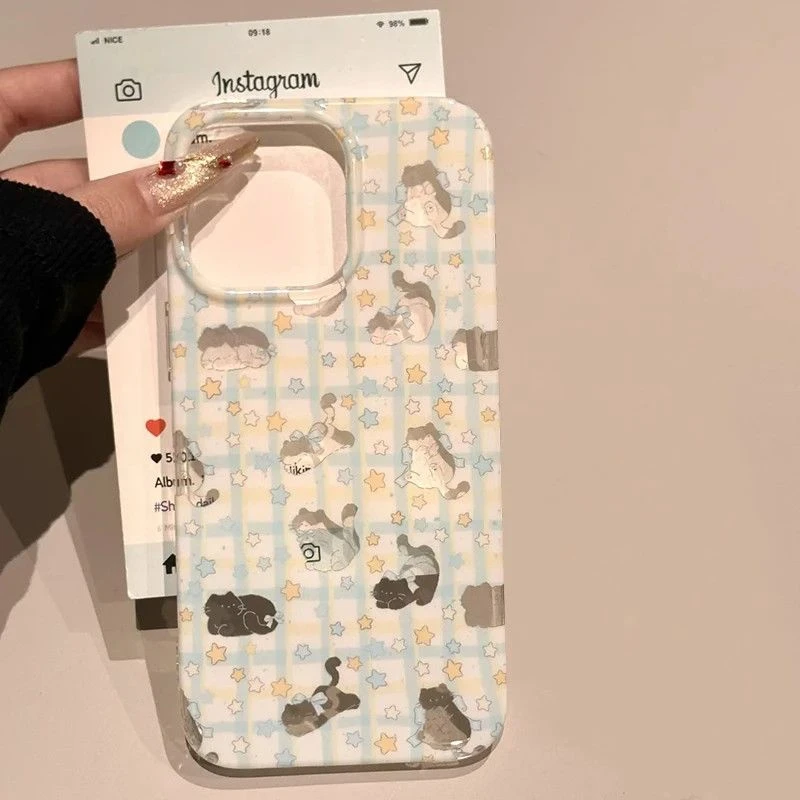 玩耍小猫适用苹果手机壳16/15/12/14全包xr软套