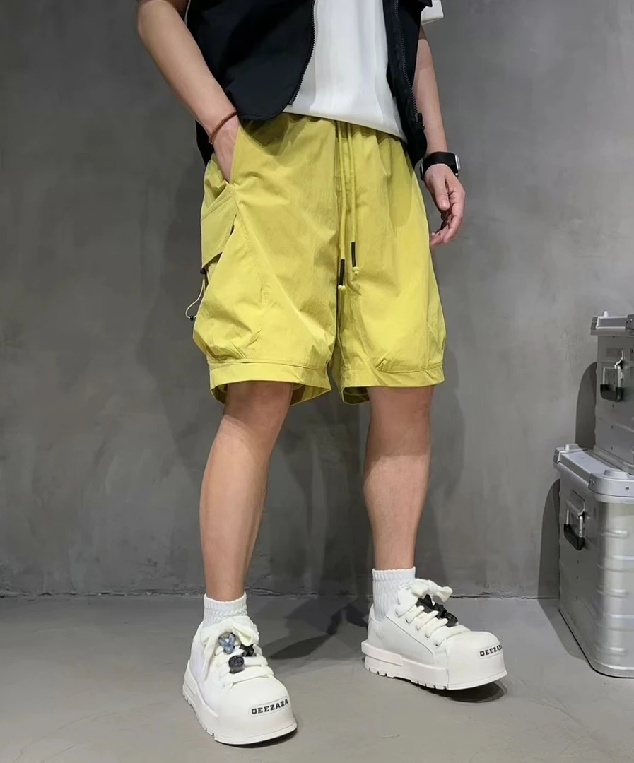 （大饼在北漂）夏季薄款通勤风速干工装短裤休闲裤百搭宽松沙滩裤