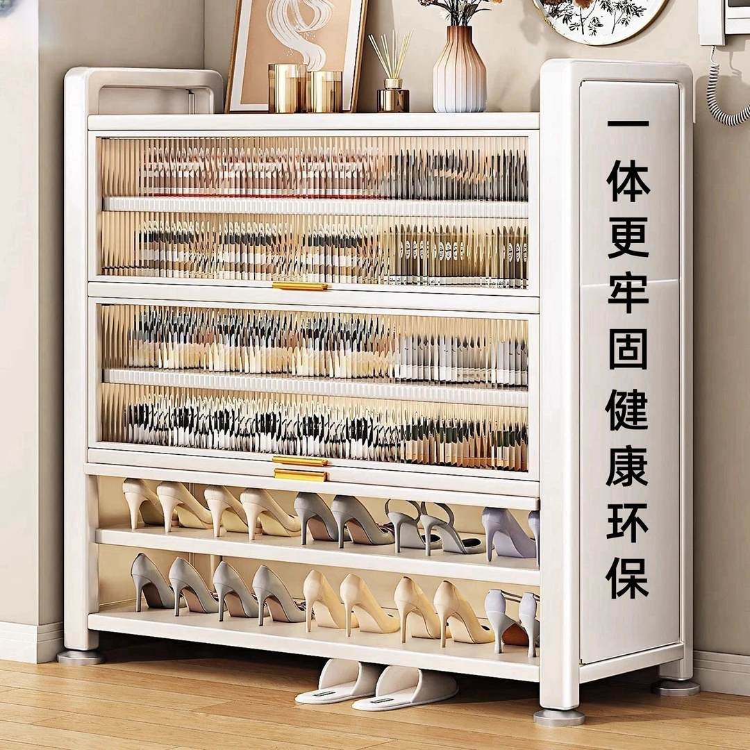 客厅简约大容量钢制鞋柜多层办公子加厚款门口鞋柜鞋柜家用门口