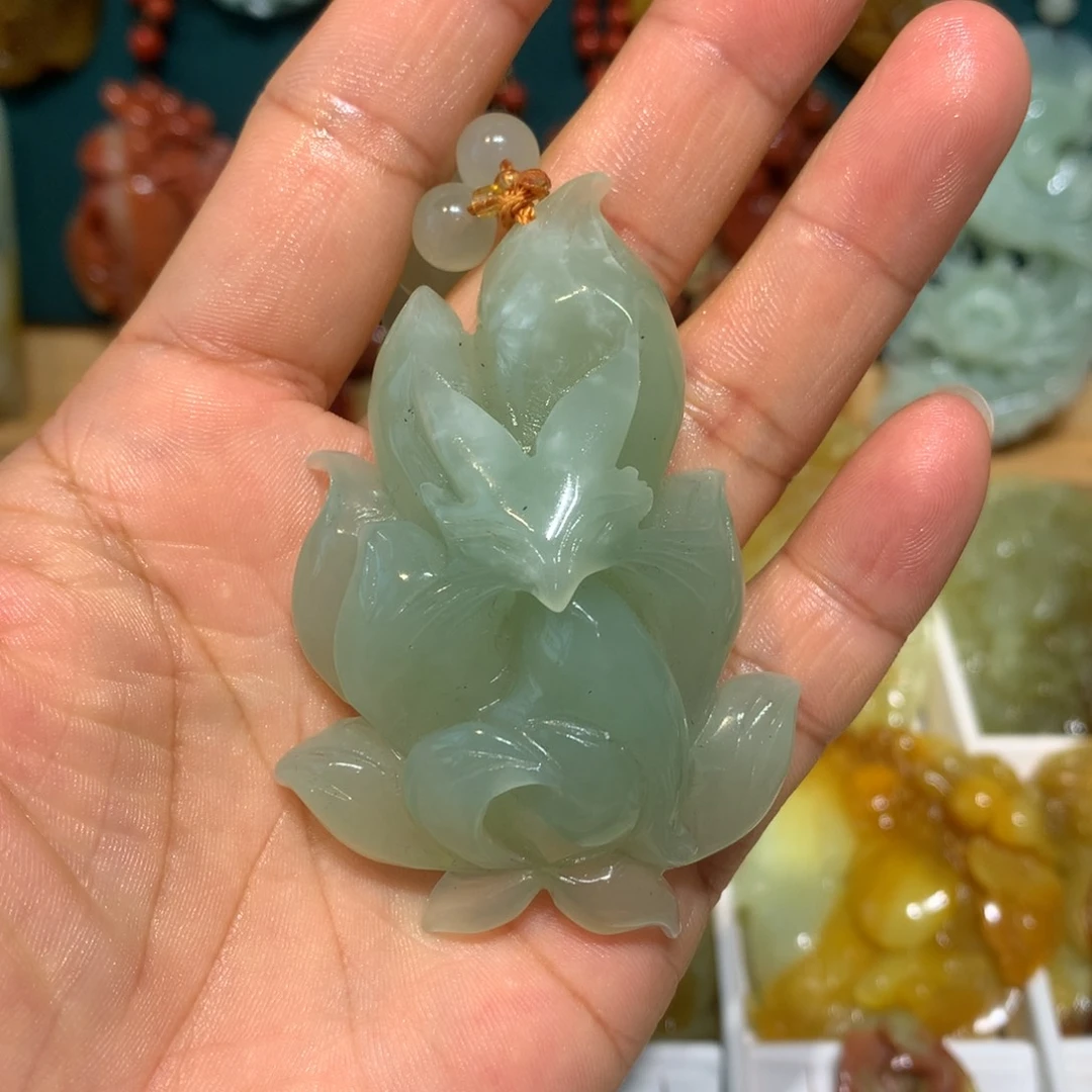 蛇纹石玉合金颈饰