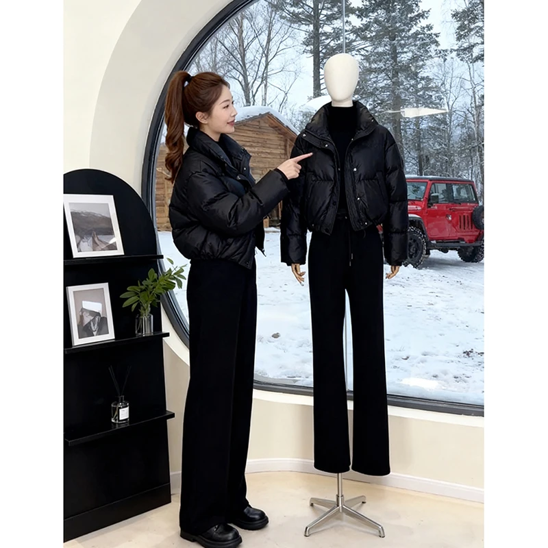 欧货时尚立领棉服外套女款冬季加厚保暖今年流行超好看棉袄面包服