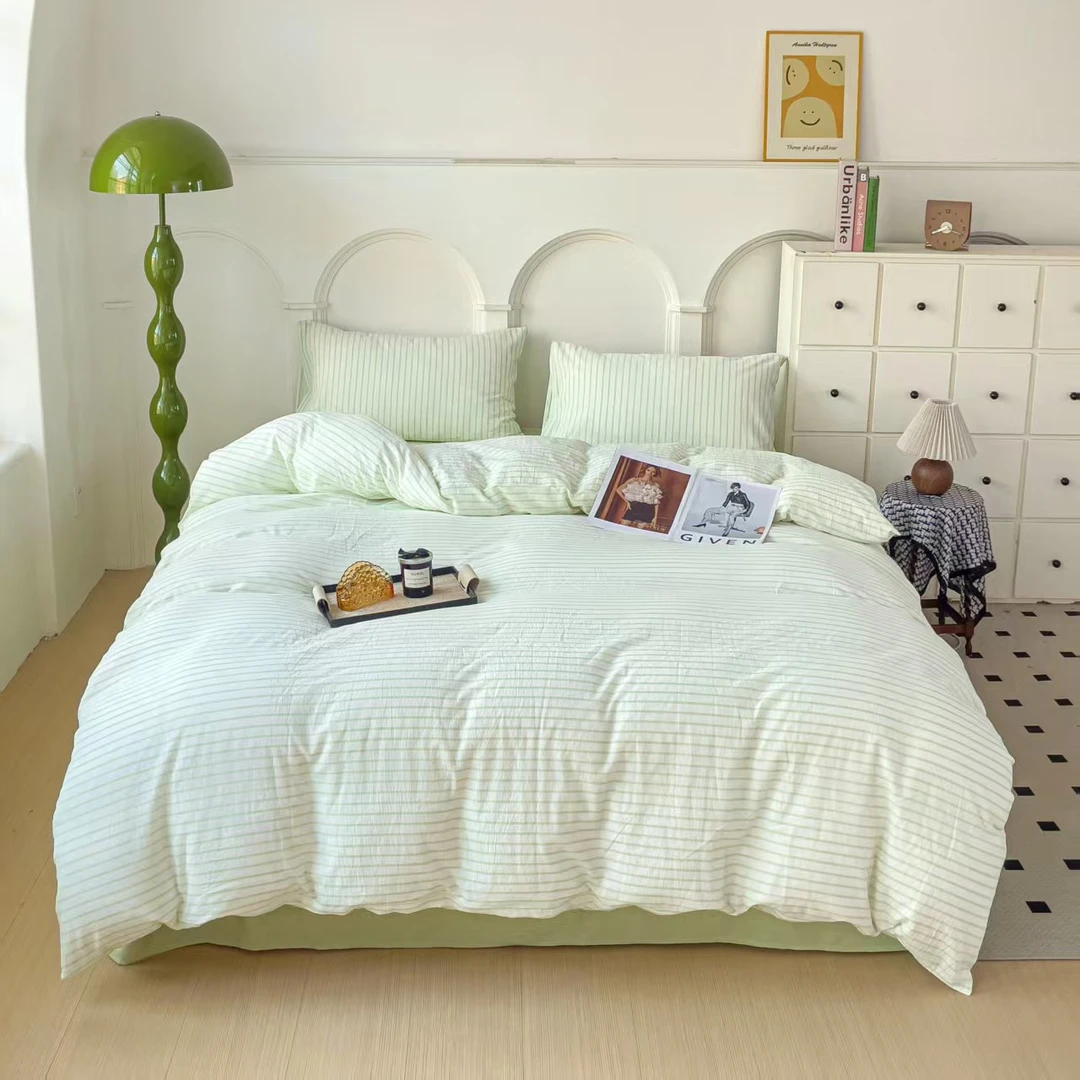 水洗棉可拆洗100%可水洗可拆卸床品套件床单小清新学生柔软亲肤