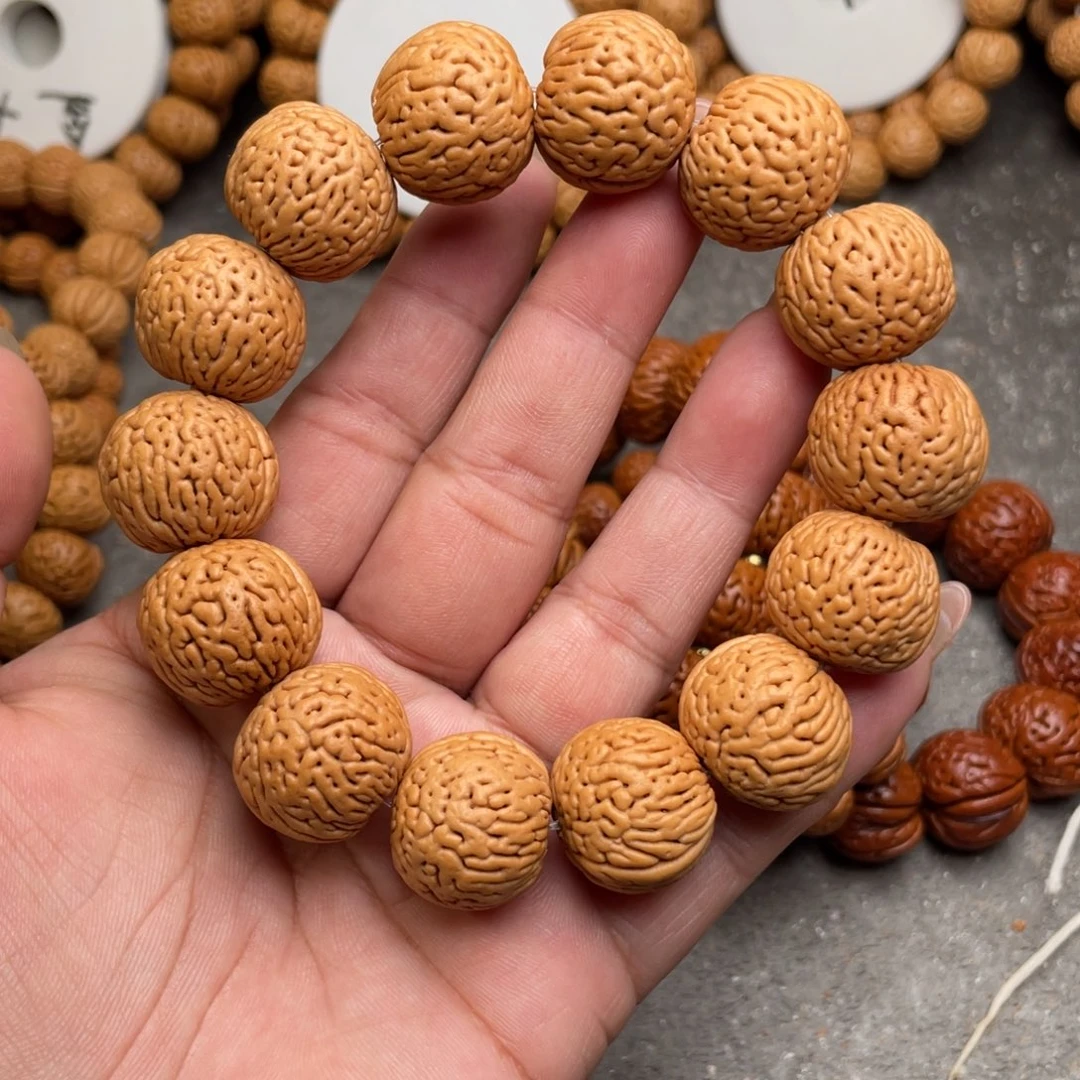 手串桃核白月光闪2