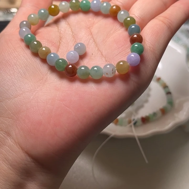 萌***琳翡翠未镶嵌手串翡翠
