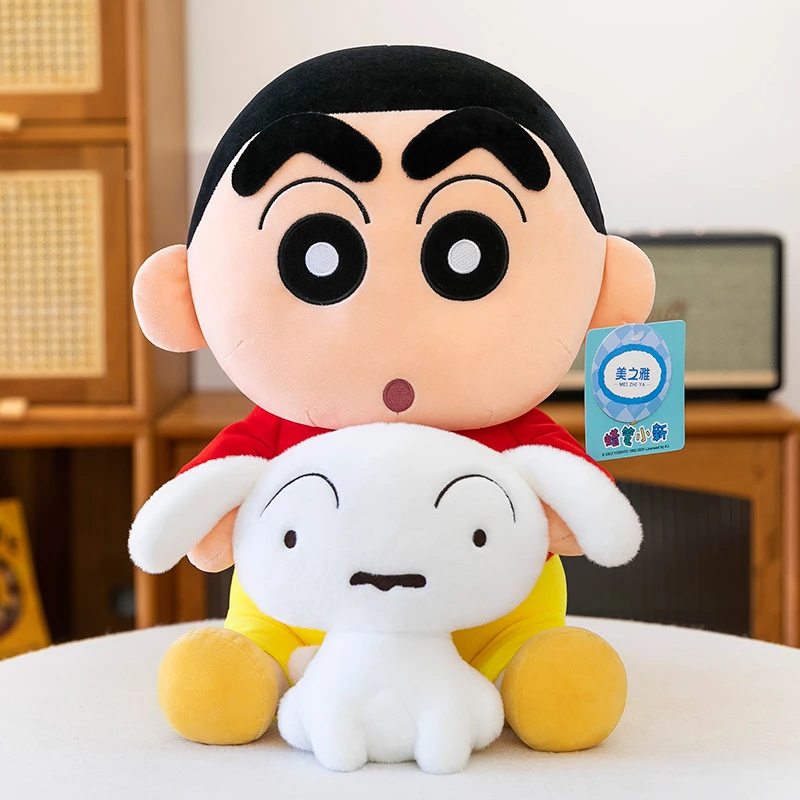 创意工艺品摆设桌面玄关电视柜酒柜可爱卡通蜡笔小新公仔毛绒玩偶