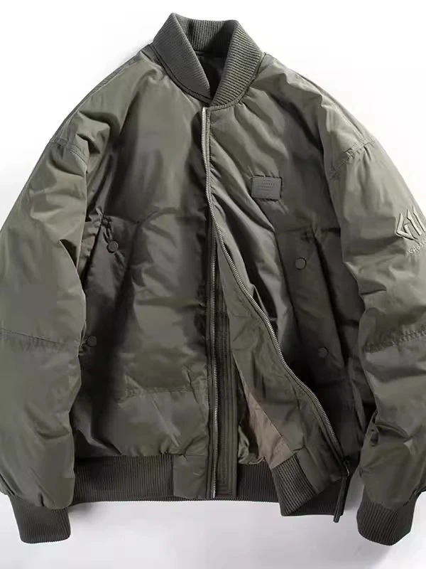美式重磅加厚保暖短款棉服男士休闲工装外套棒球服情侣款飞行夹克