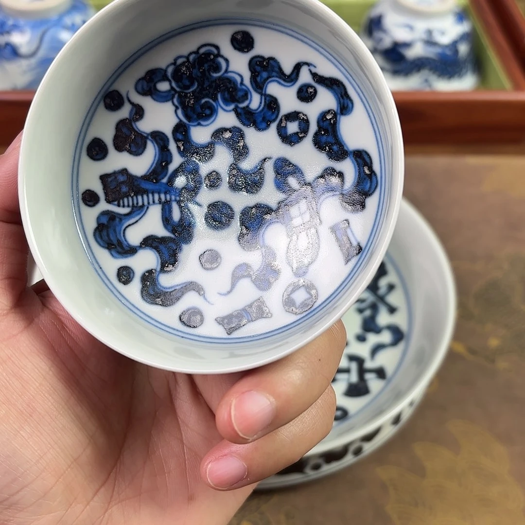 陶瓷盖碗景德镇手绘茶器