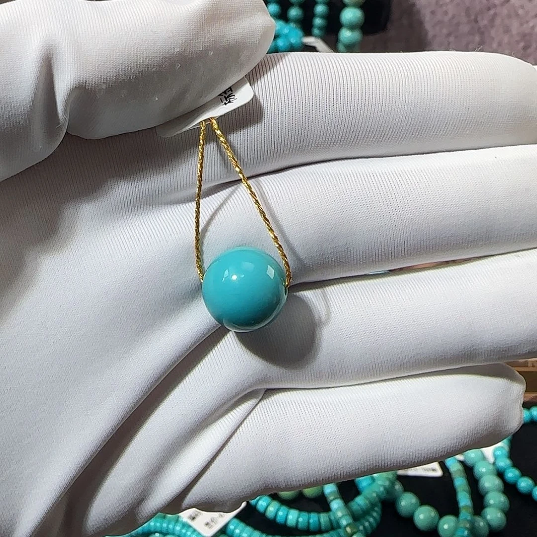 绿松石未镶嵌10mm➕单珠2.16克