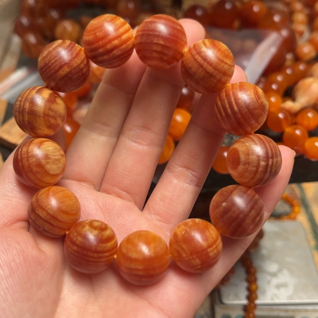 用***7松木（琥珀木）手串/手链1.8满文尽量色差少