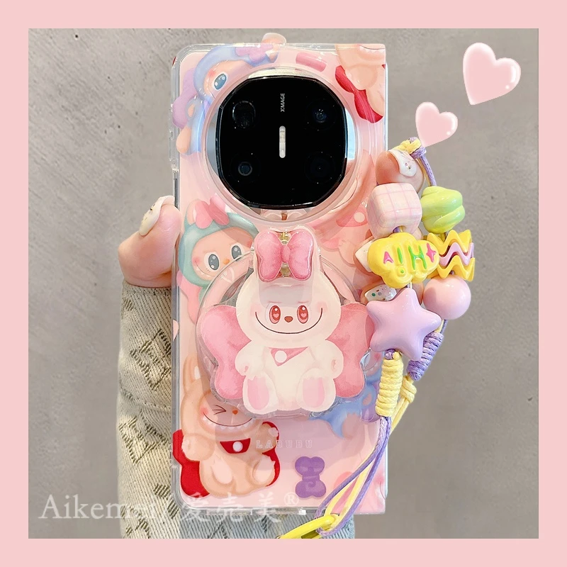 适用华为mateX6折叠屏手机壳matex5典藏版彩色怪兽matex3磁吸支架