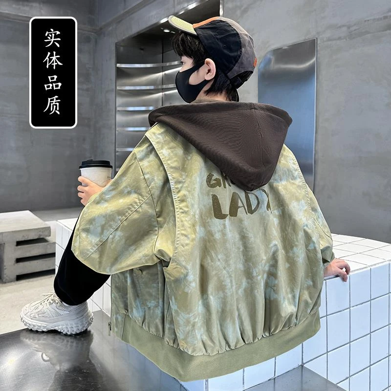 痞帅男童春秋外套2025新儿童春秋款夹克大童秋季棒球服洋气上衣潮