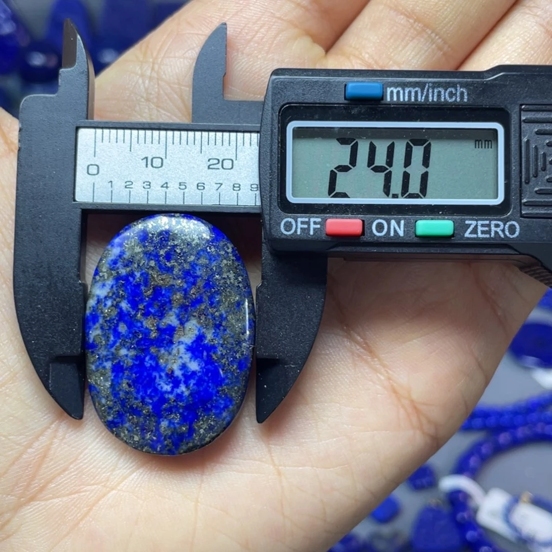 青金石未镶嵌24×34mm裸石蛋面配饰