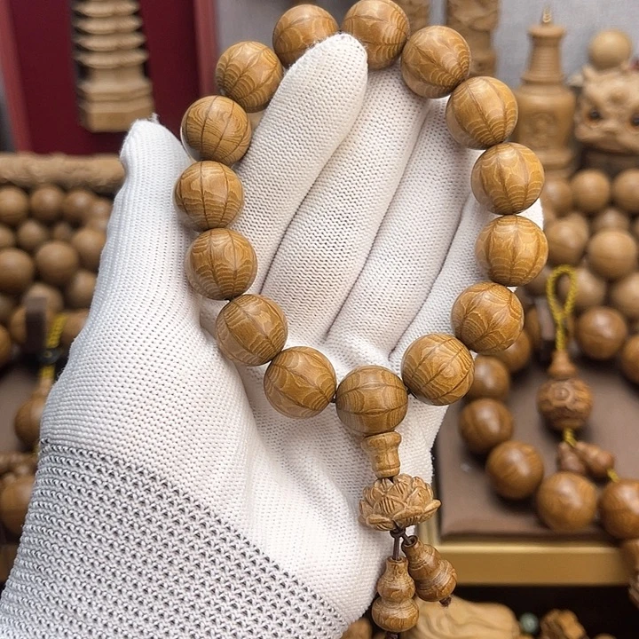 流***5木质非金属九道木手串1.5