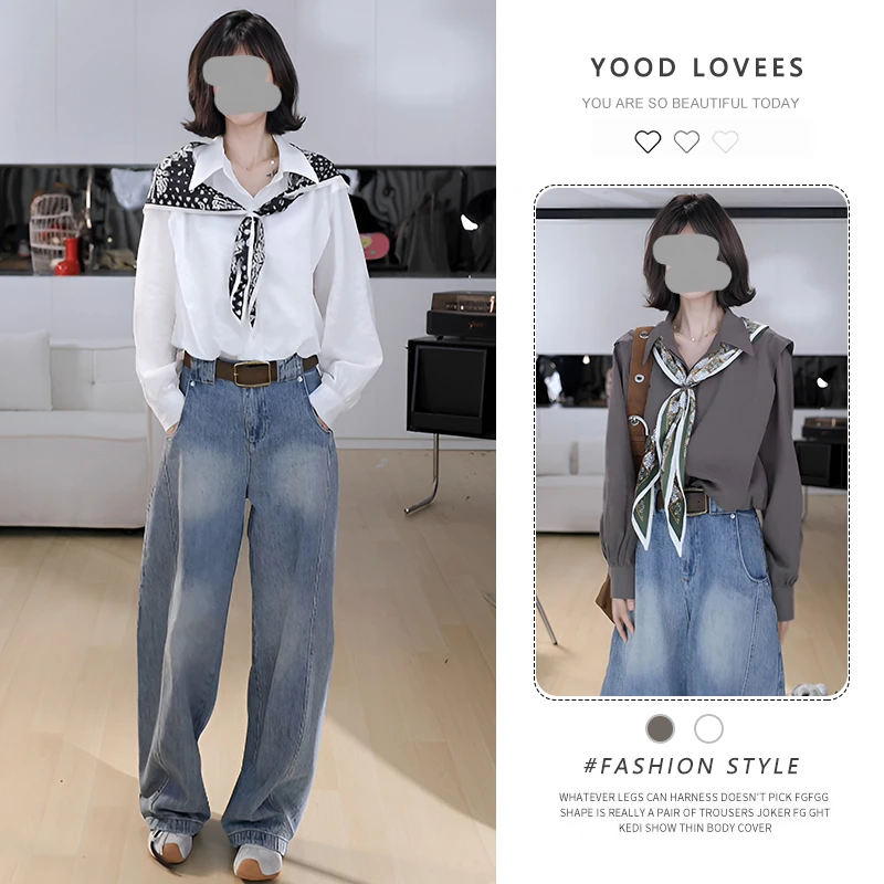 法式短款极简白色衬衫女2025春秋新款设计感宽松时尚通勤百搭上衣