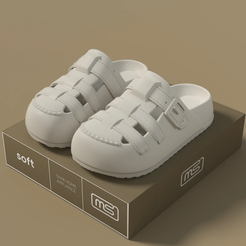 外穿洞洞鞋女款2025新款爆款厚底夏季拖鞋女鞋外穿踩屎感家居防滑