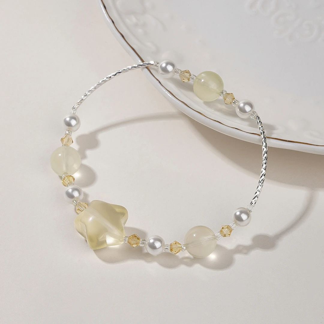 【祈星予安】黄水晶葡萄石设计手链