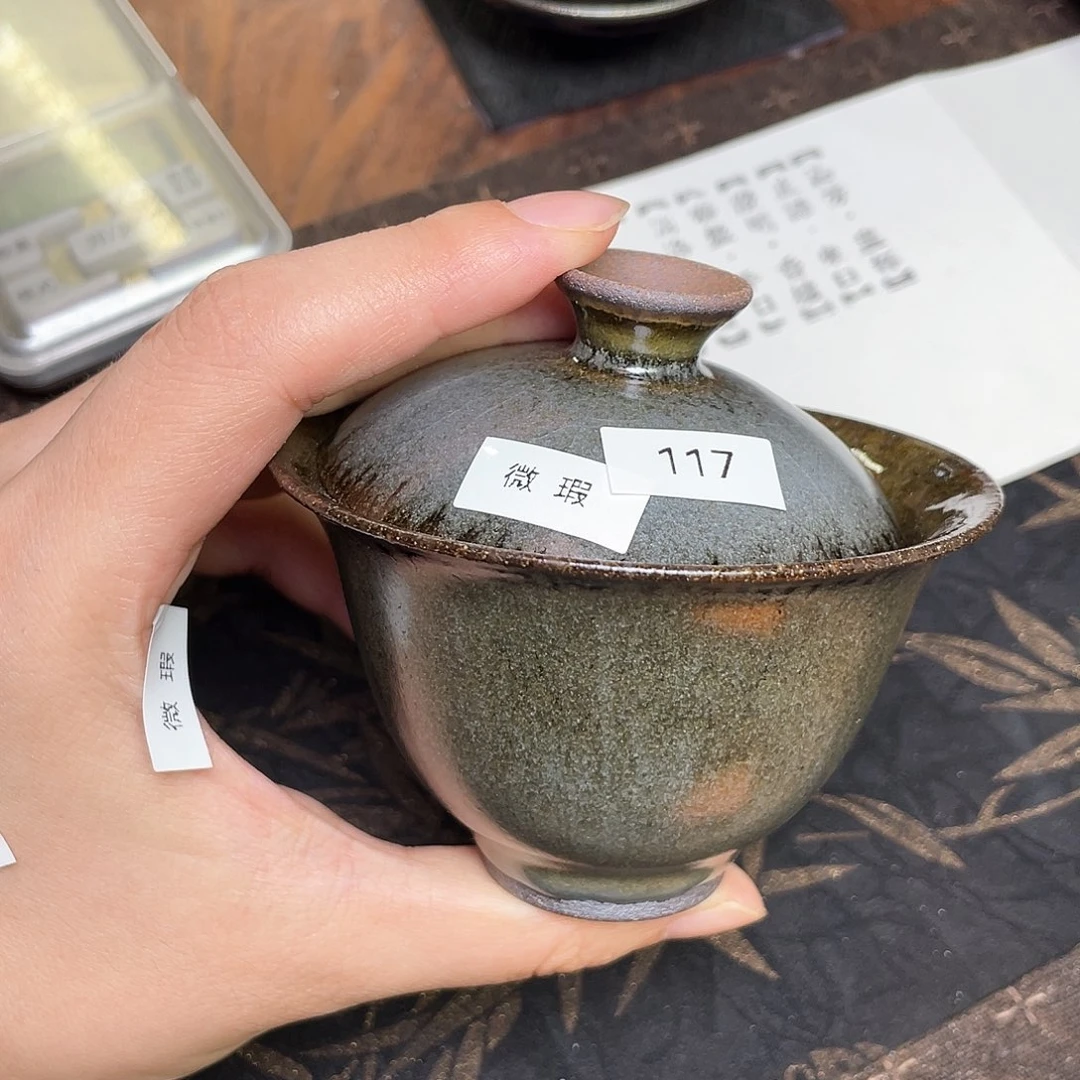 茶盏117 福临号建盏柴烧薄胎微瑕