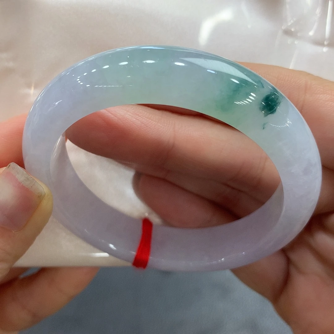 翡翠未镶嵌手镯53.3正圈