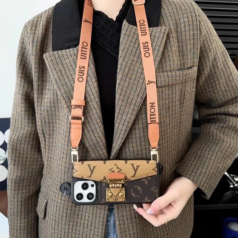 L邮差卡包苹果15promax保护套11斜挎防摔14手机壳12女神同款13