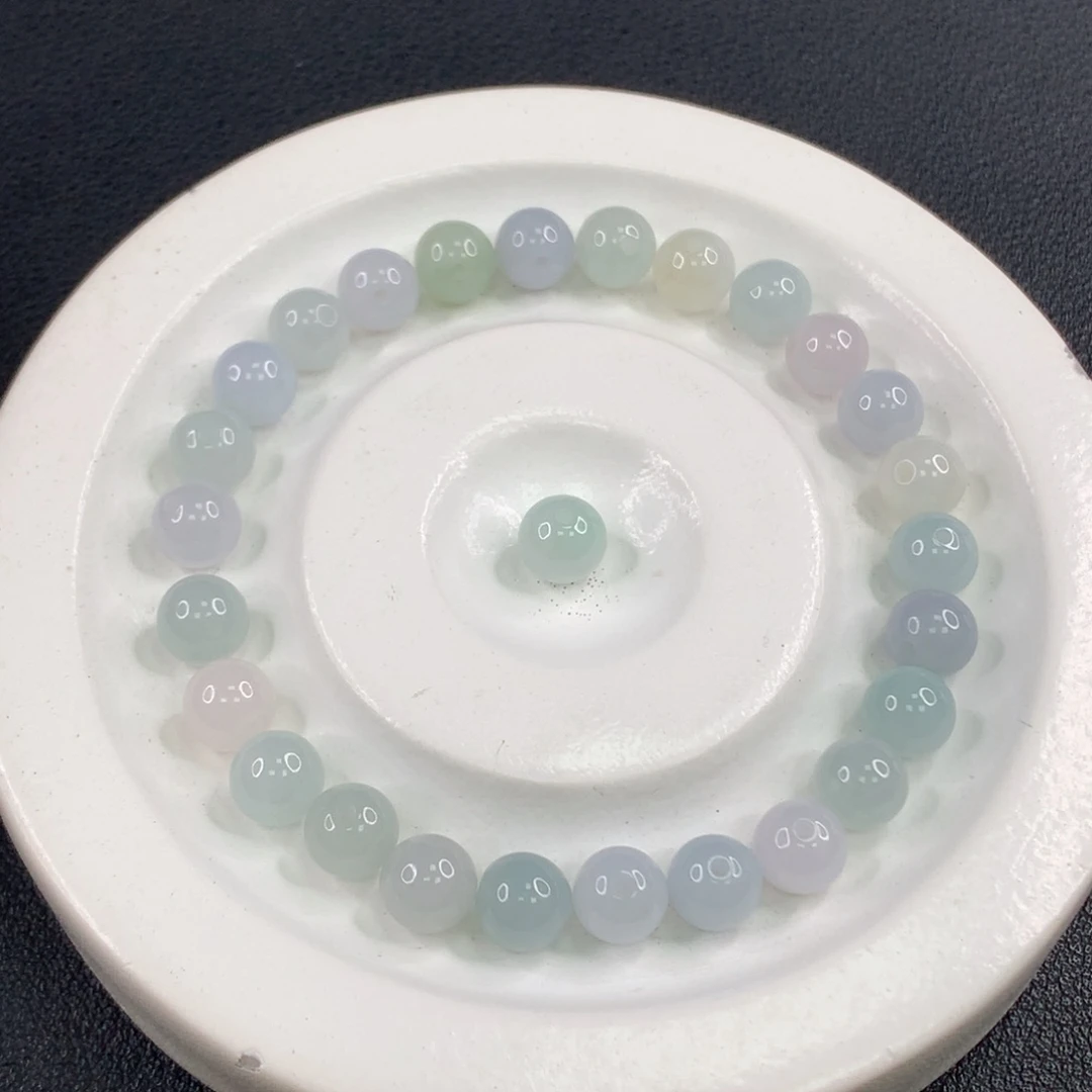 未镶嵌手链翡翠翡翠散珠多样性发一