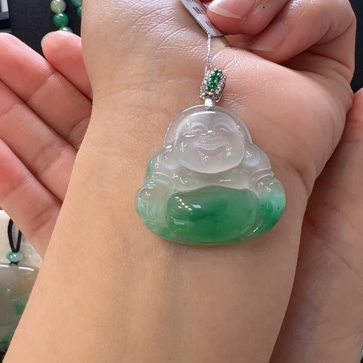 石英质玉银S925镀金镶嵌颈饰