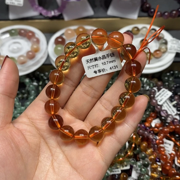 未镶嵌手链水晶黄水晶手链