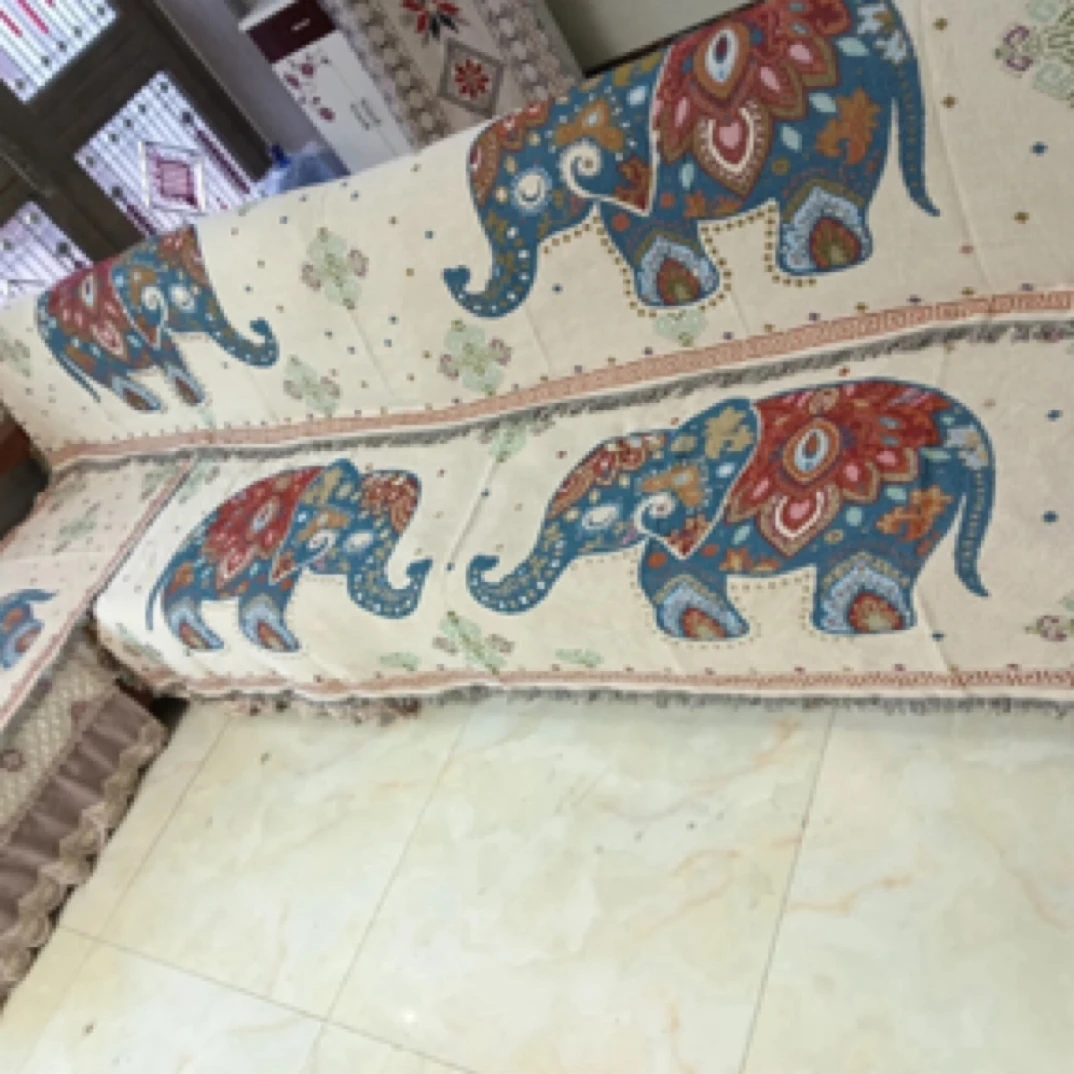 贵妃榻130x180【吉象如意】±5cm流苏沙发毯靠背巾单座多座沙发毯