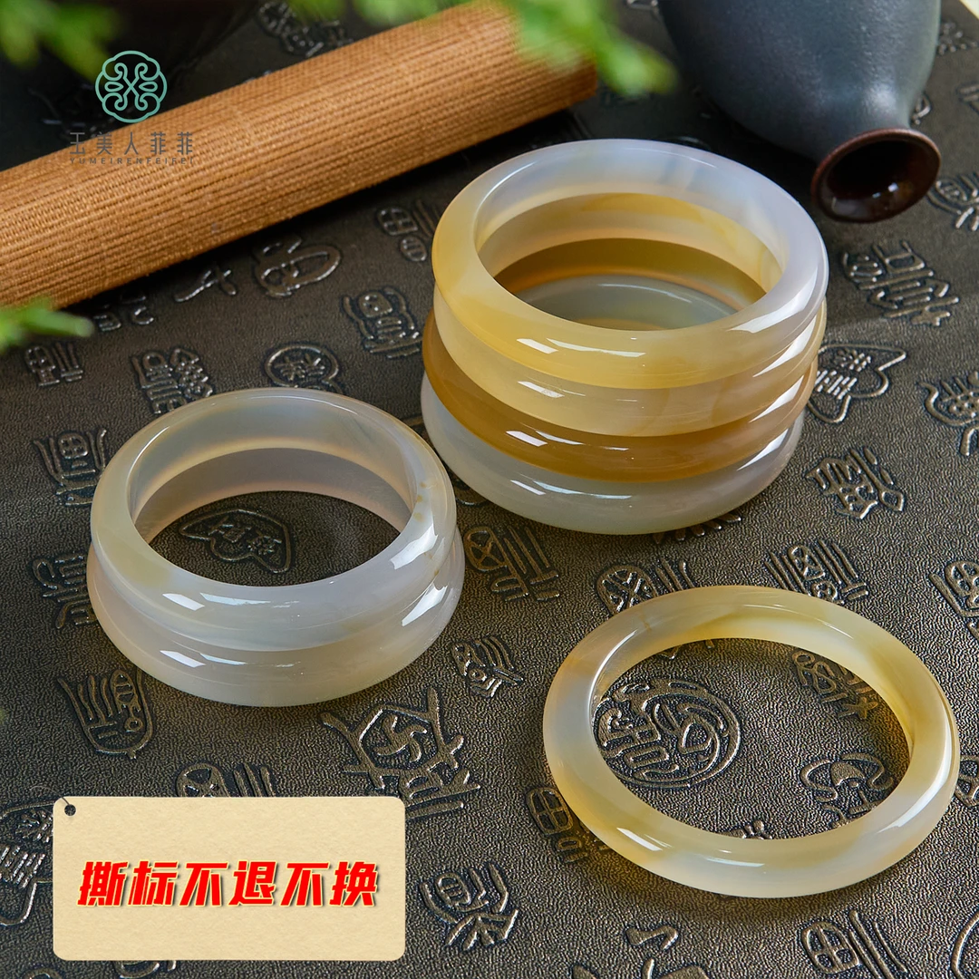 菲菲珠宝好@玉髓香槟金手镯/多样性发一