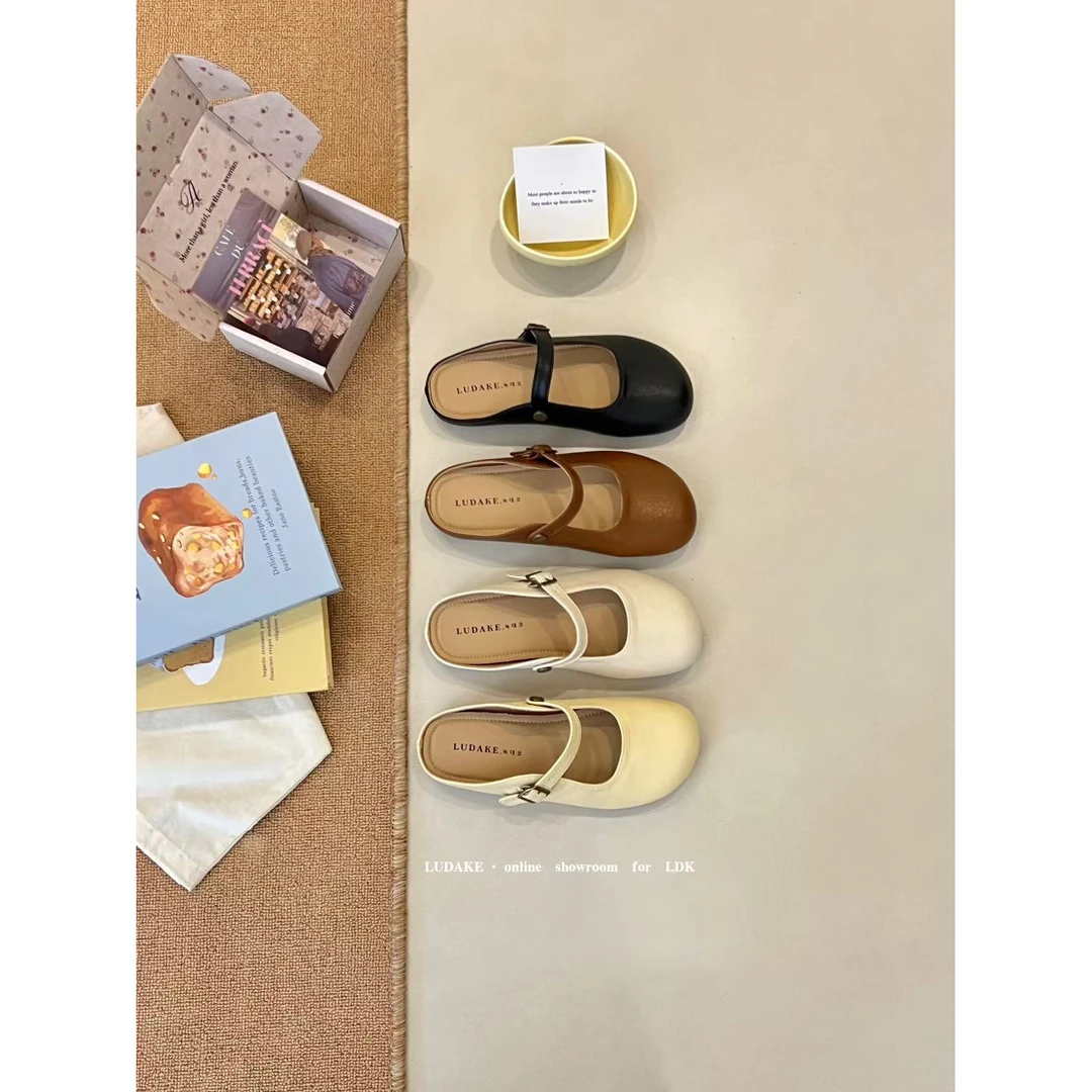 【福利】芒大果-仙女风复古玛丽珍包头单鞋#5857