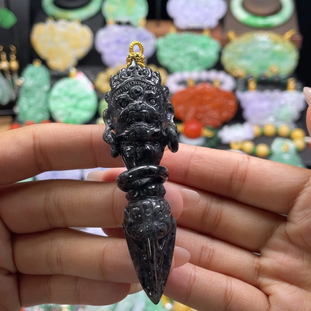 翡翠未镶嵌颈饰代编织