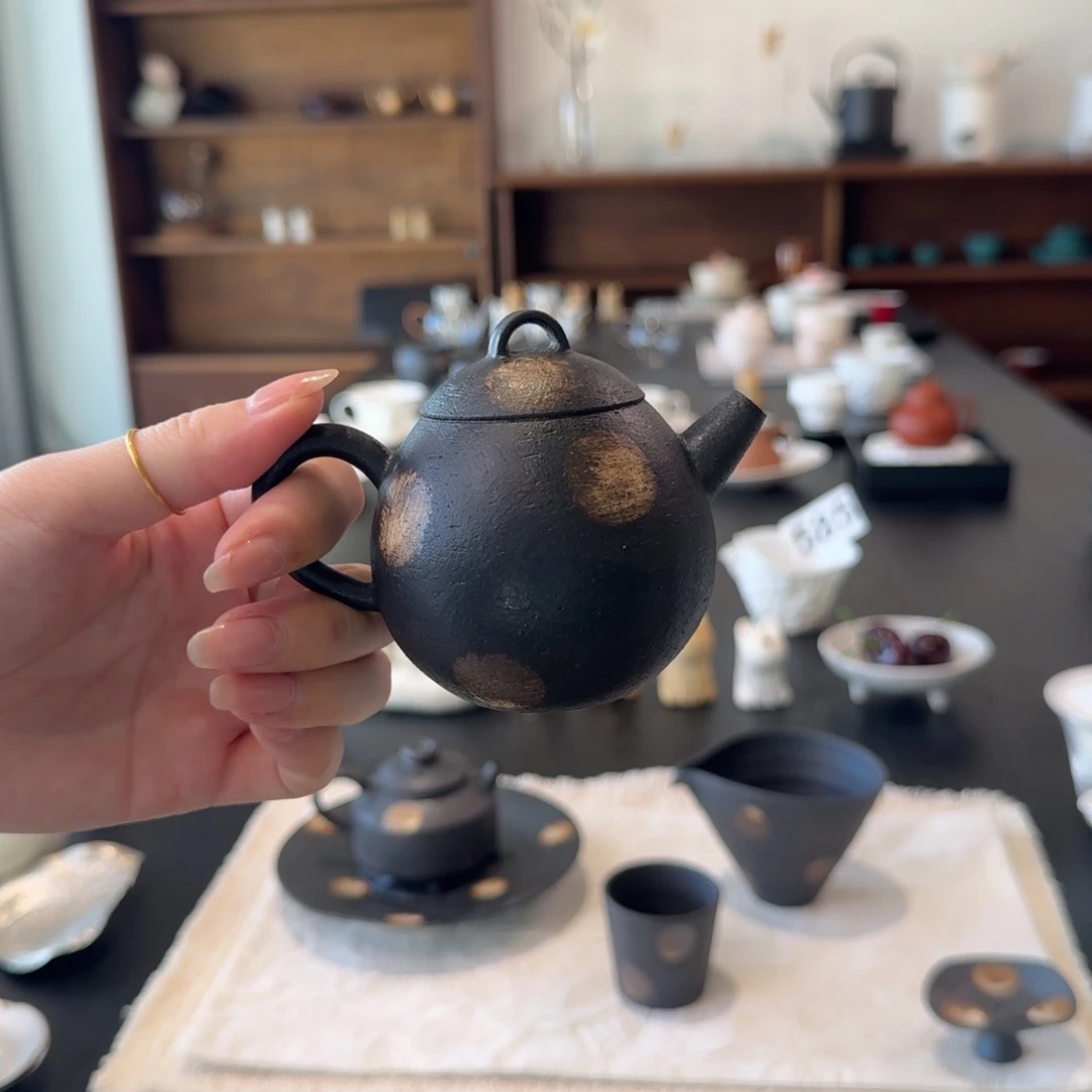 新品福利 手作波点壶