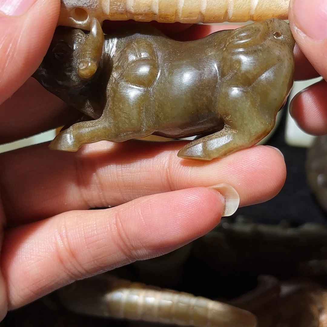 །***菜和田玉（糖玉）未镶嵌挂件