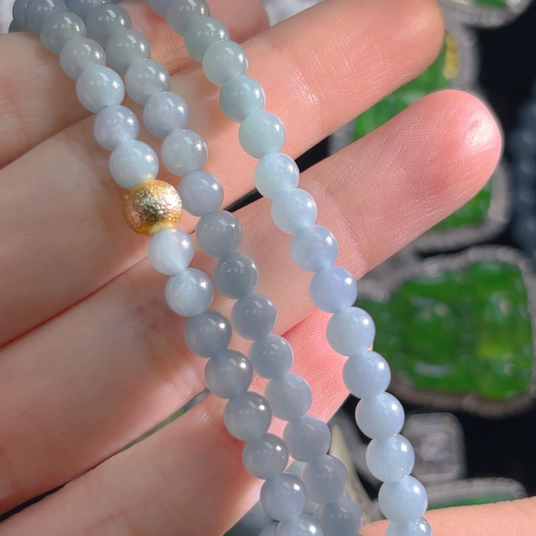 翡翠颈饰未镶嵌5mm珠链