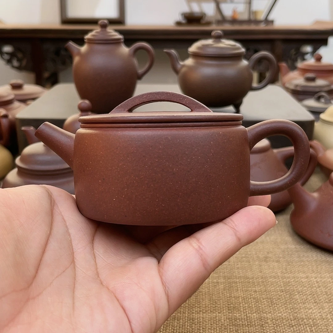 茶壶紫砂汉瓦 150cc 原矿底板料紫泥