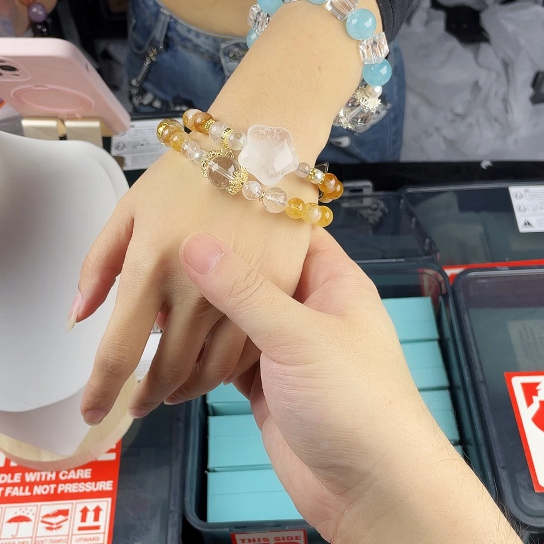 水晶手链银S925镶嵌