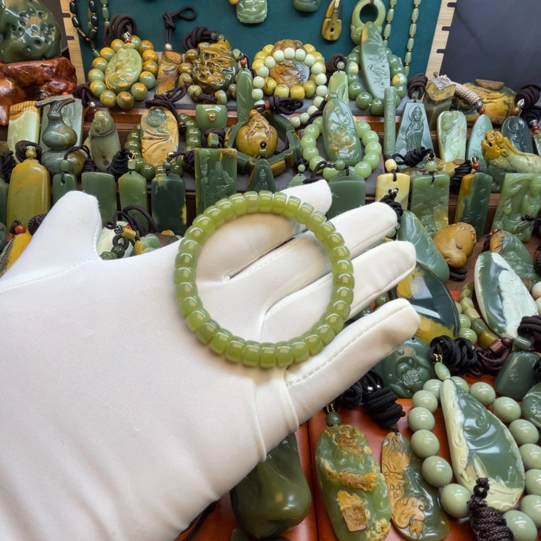 岫岩老玉（透闪石质玉）未镶嵌手链