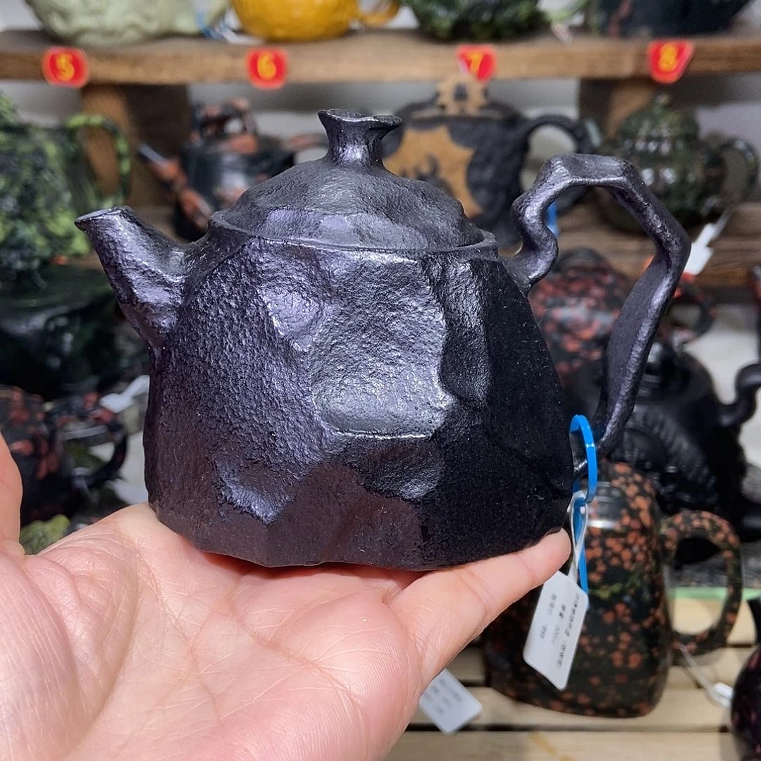 石材冰碛岩随形壶200CC盖微瑕