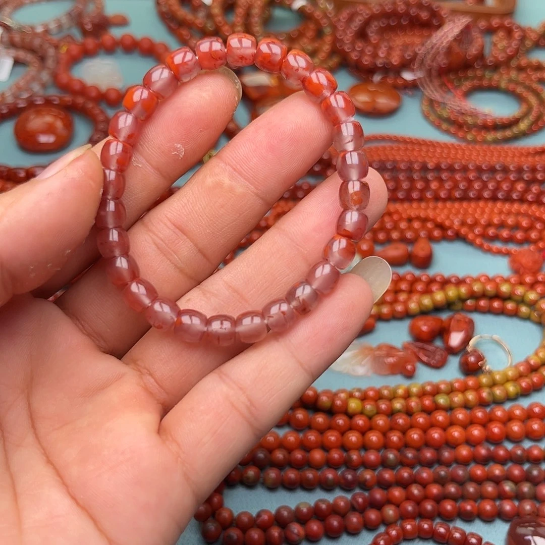 手链未镶嵌南红玛瑙直切7+