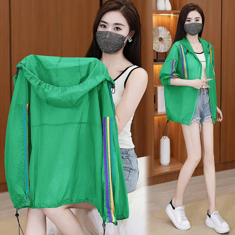 2025夏季新款防晒衣女款薄款冰丝防晒服户外透气防晒衫大码爆款