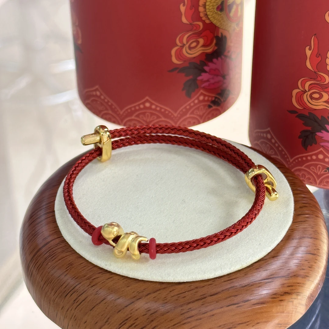 足金999蛇来运转手绳